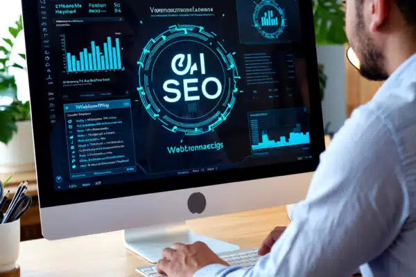 AI SEO Man Using AI With His SEO